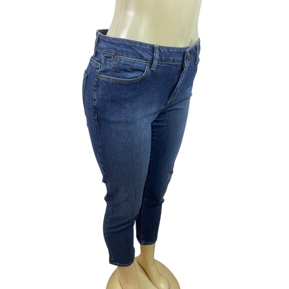 Talbots Womens Signature Slim Crop Jeans Medium Wash Stretch Denim Sz 6/28 - New - Picture 2 of 9
